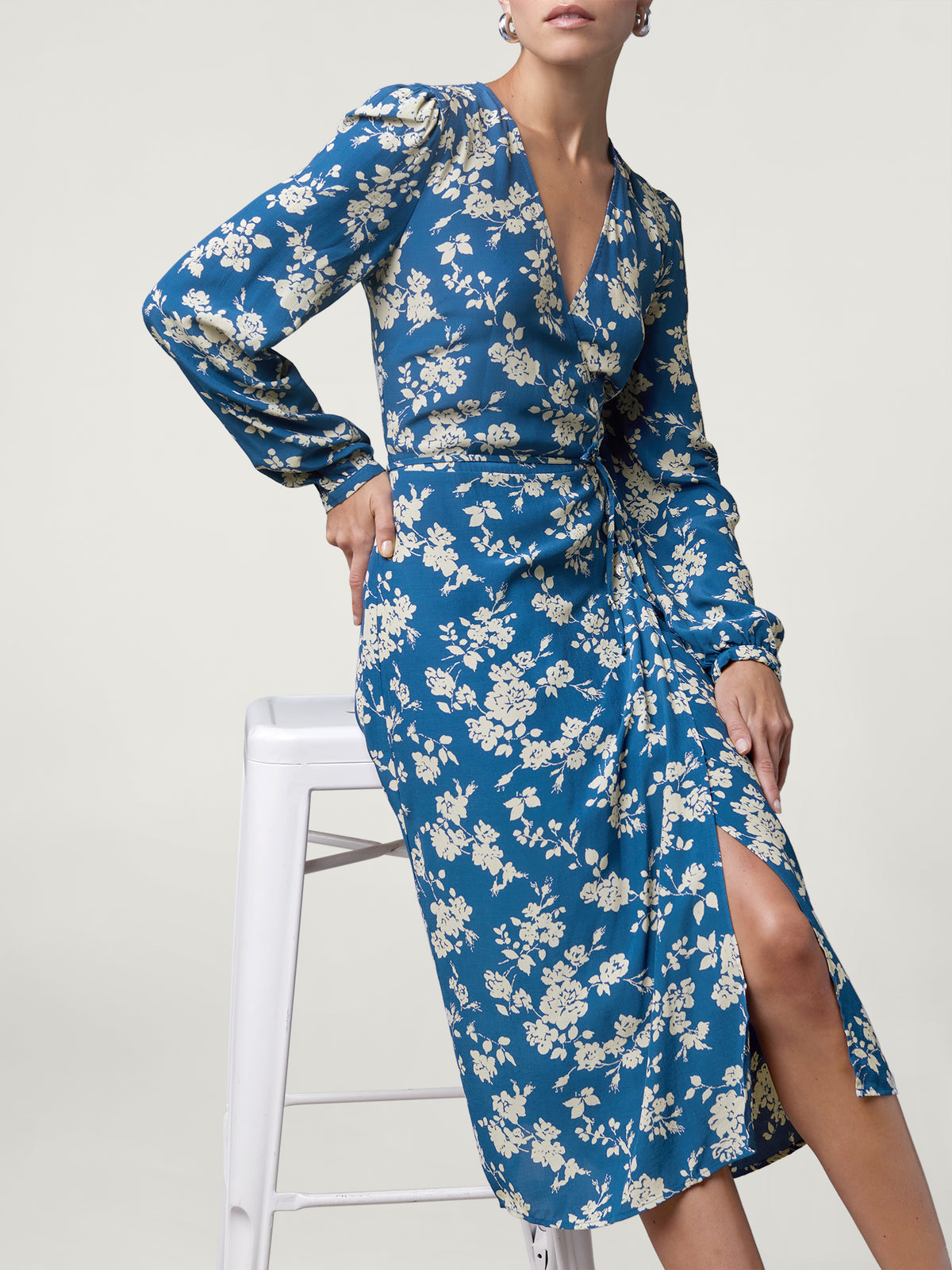 Blue floral dress uk best sale