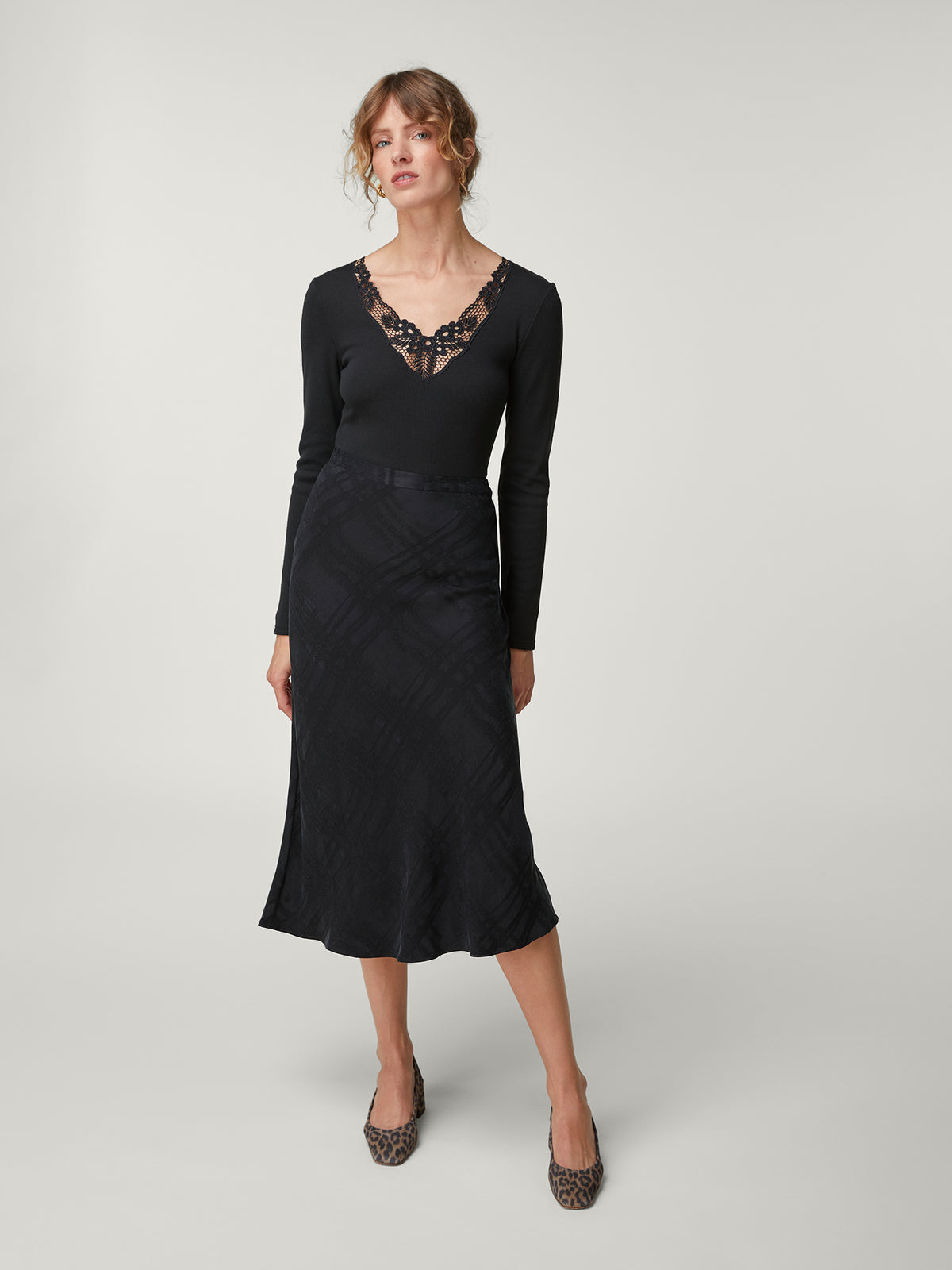 Jacquard midi skirt Rouje