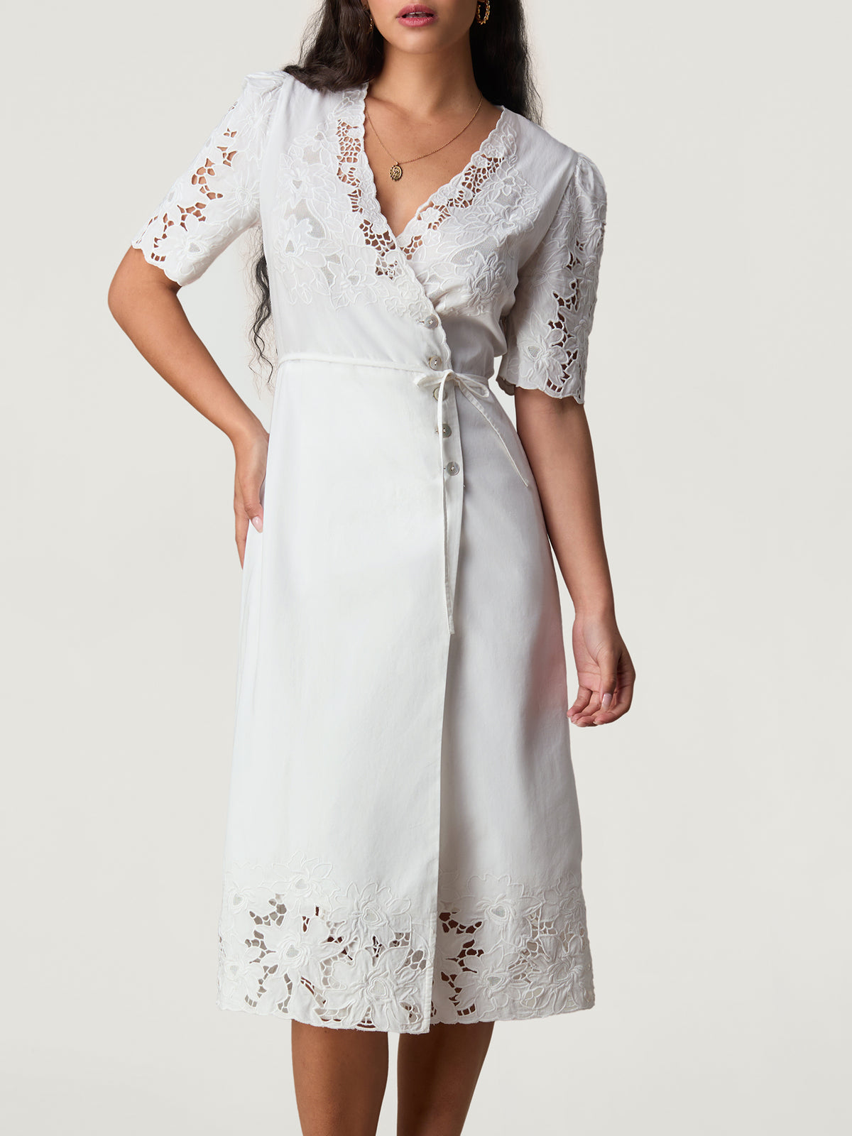 White fashion wrap dress uk